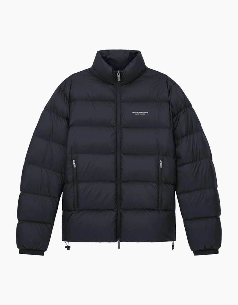 Nylon Deep Navy Puffer Jacket