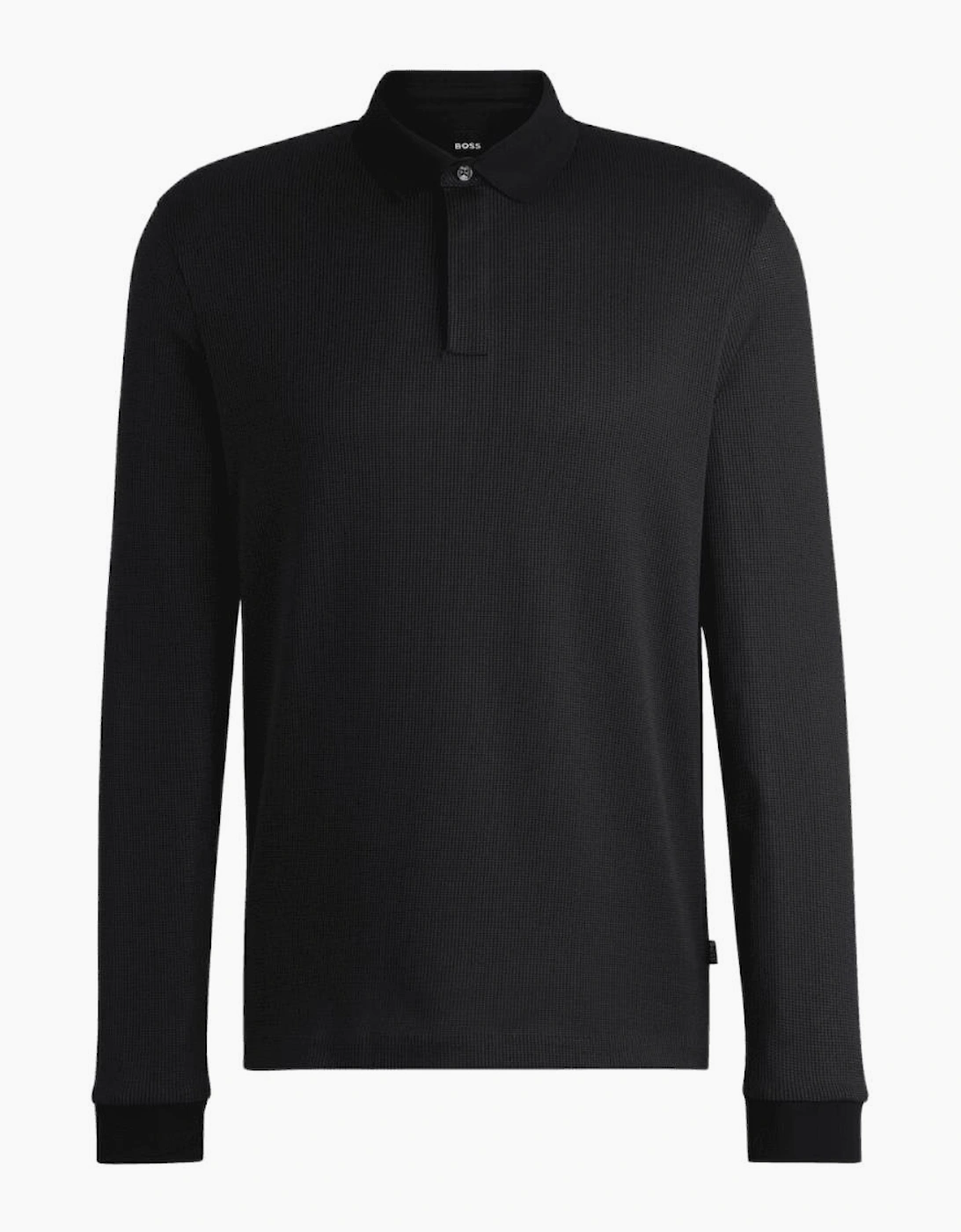 H-Pado Long Sleeve Black Polo Shirt