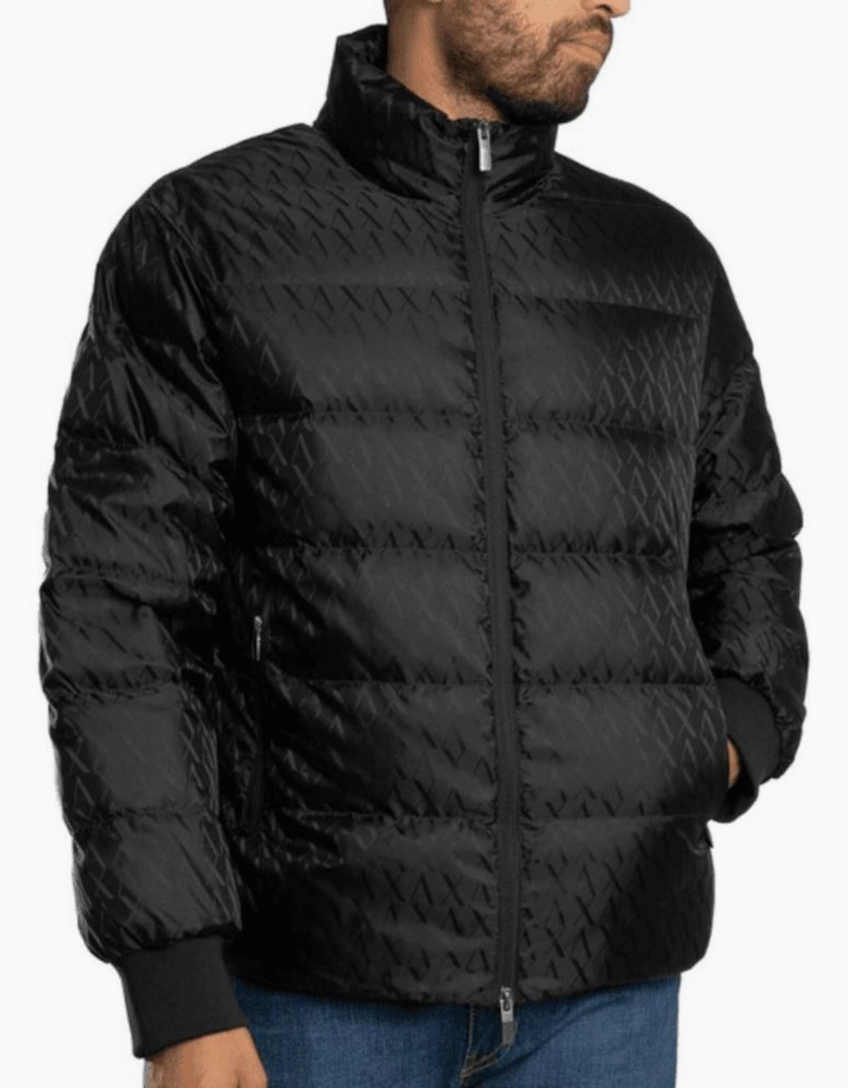 Monogram Nylon Black Puffer Jacket