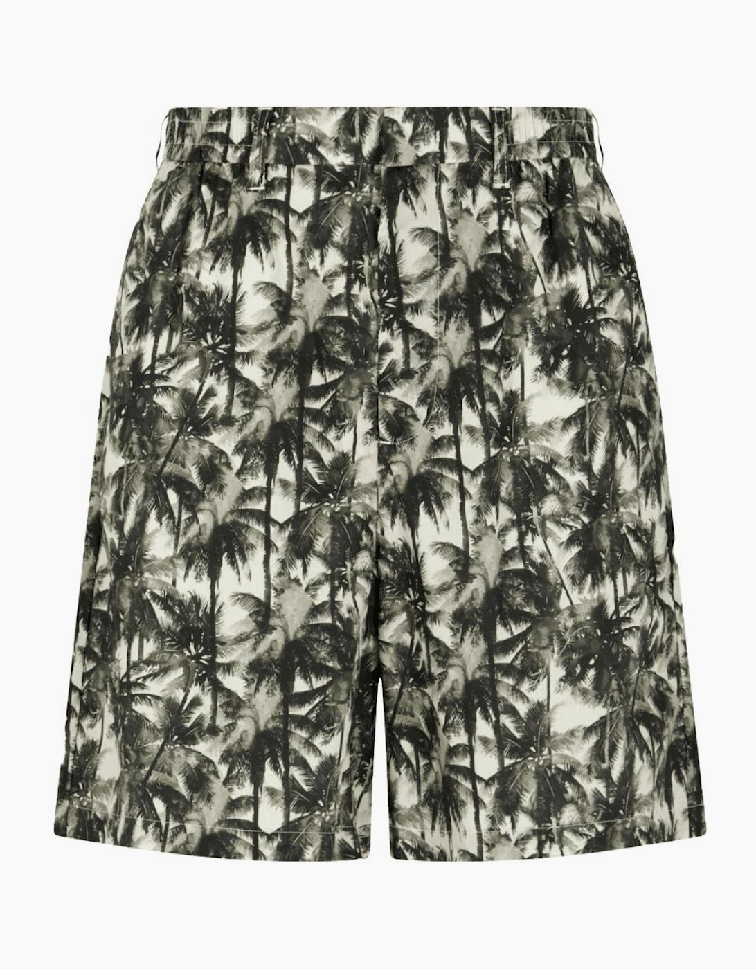 Palm Tree Printed Green Shorts