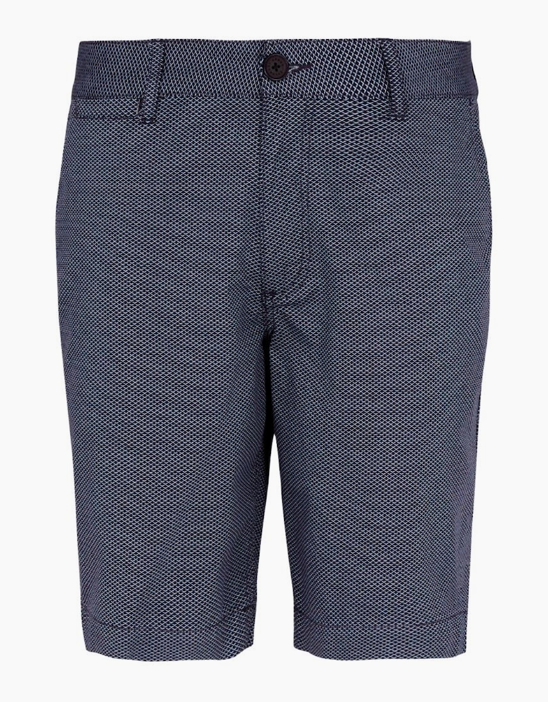 Armani Exchange Armani Exchange Men's Slim Fit Textured Blue Shorts - Navy