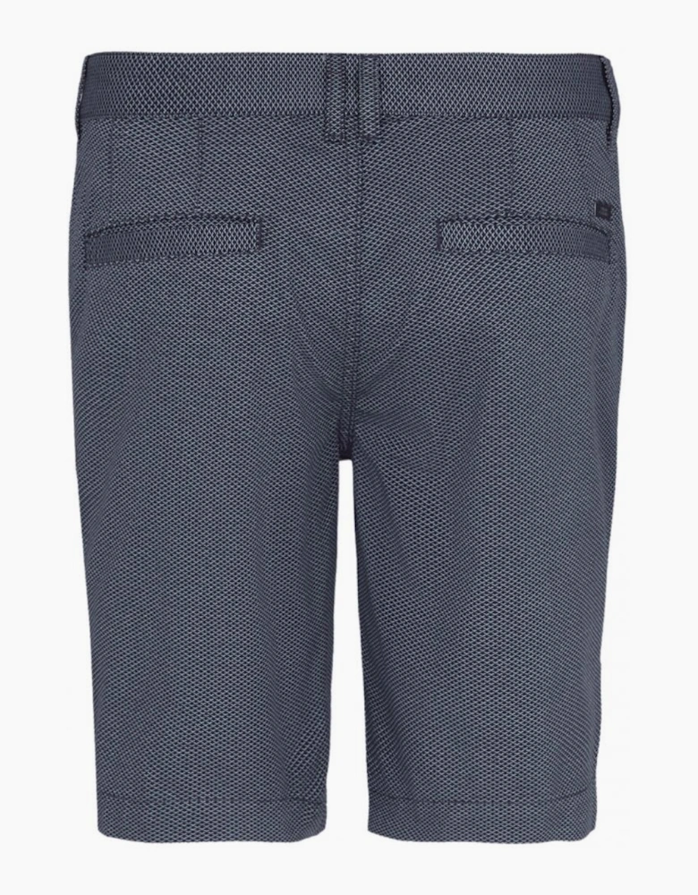 Slim Fit Textured Blue Shorts