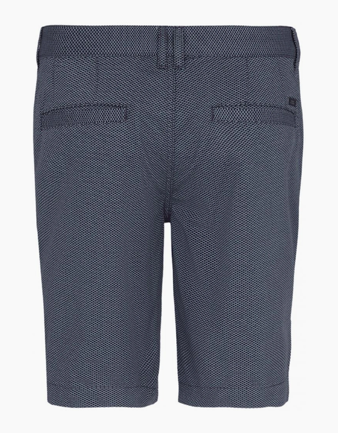 Slim Fit Textured Blue Shorts