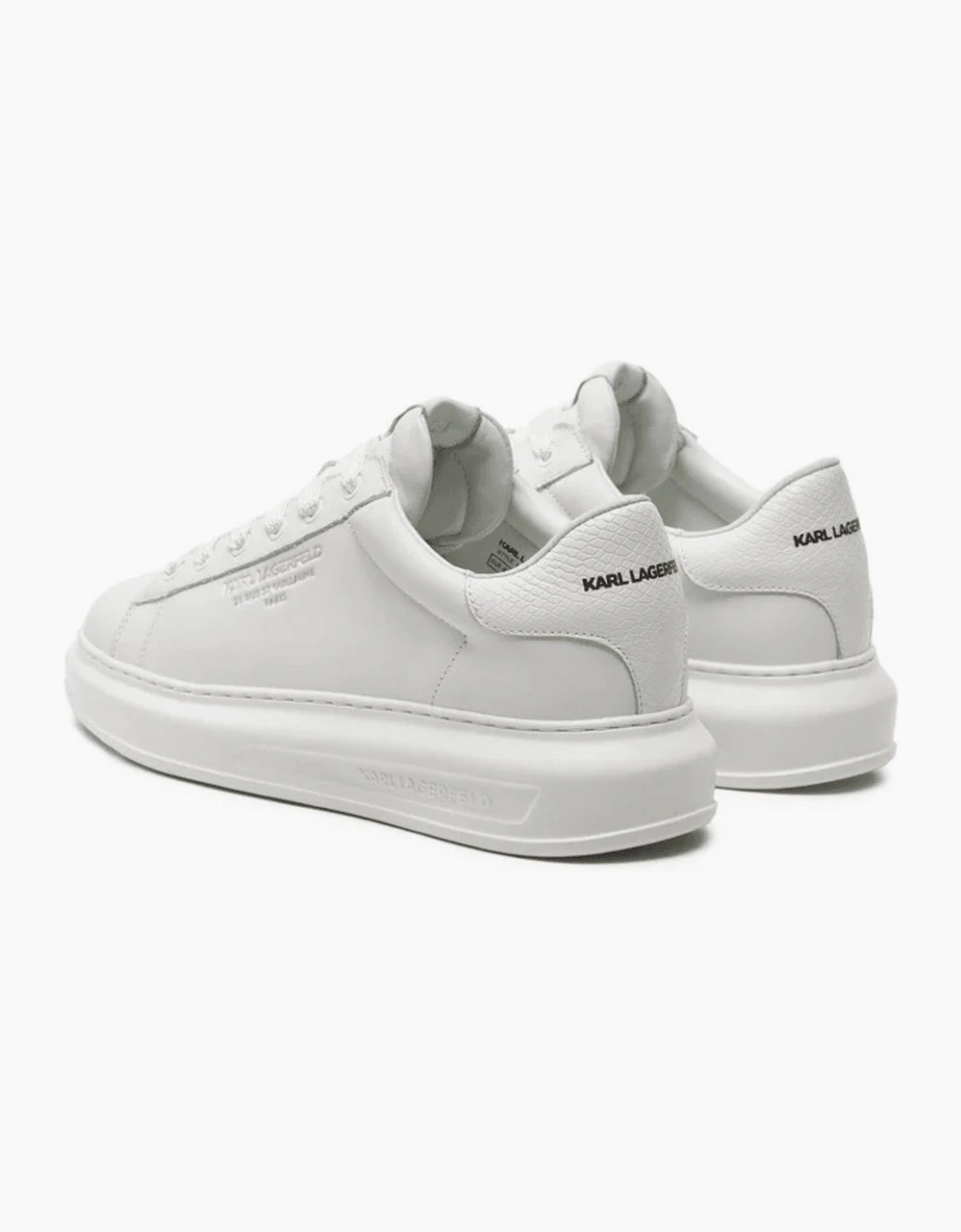 Python Tab Leather White Sneaker Trainer