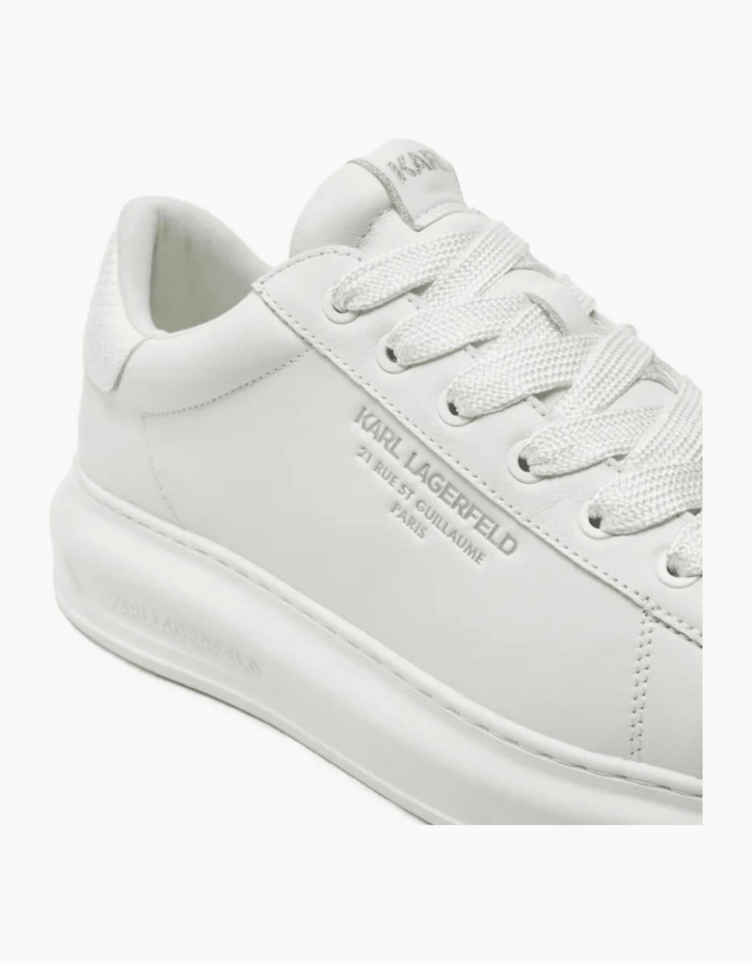 Python Tab Leather White Sneaker Trainer