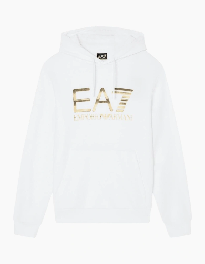 Regular Fit White/Gold Hoodie