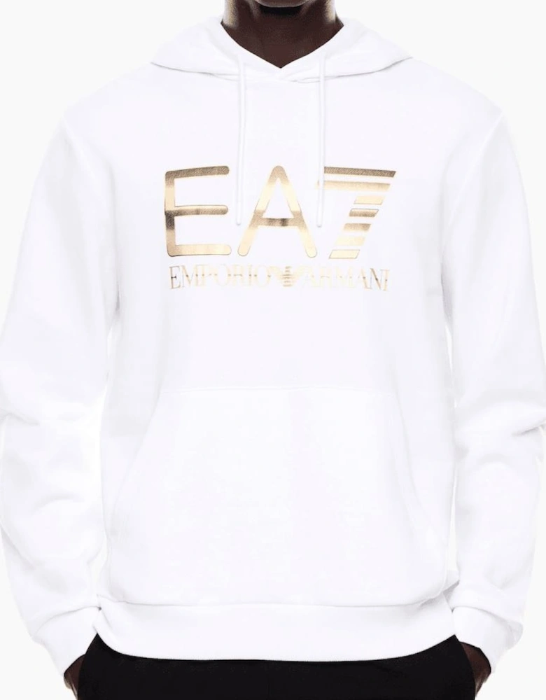 Regular Fit White/Gold Hoodie