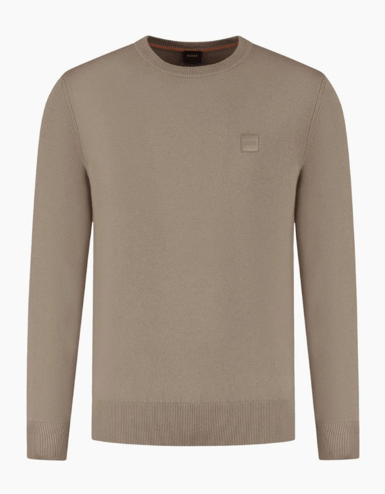 Kanovano Cashmere-Cotton Crew Neck Tan Brown Jumper