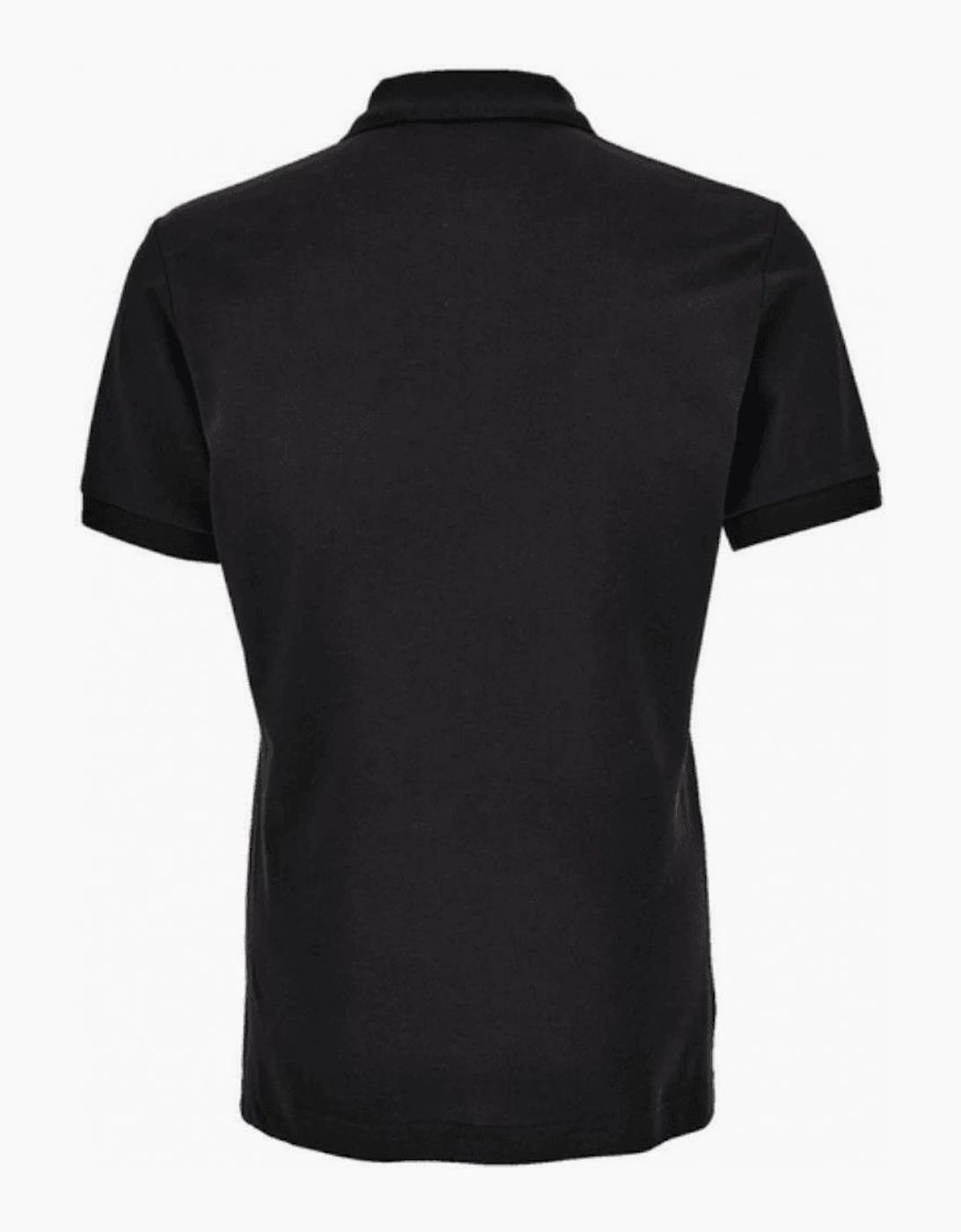 Cotton Metal Logo Black/Gold Polo Shirt