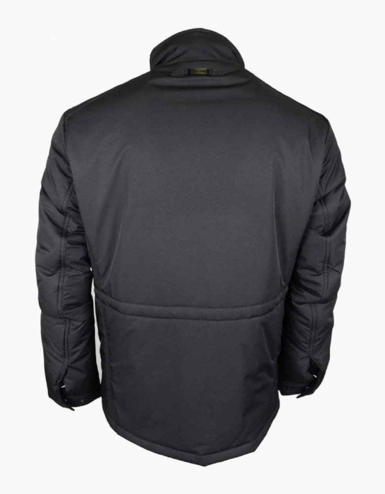 Blouson Zip Up Funnel Neck Black Jacket