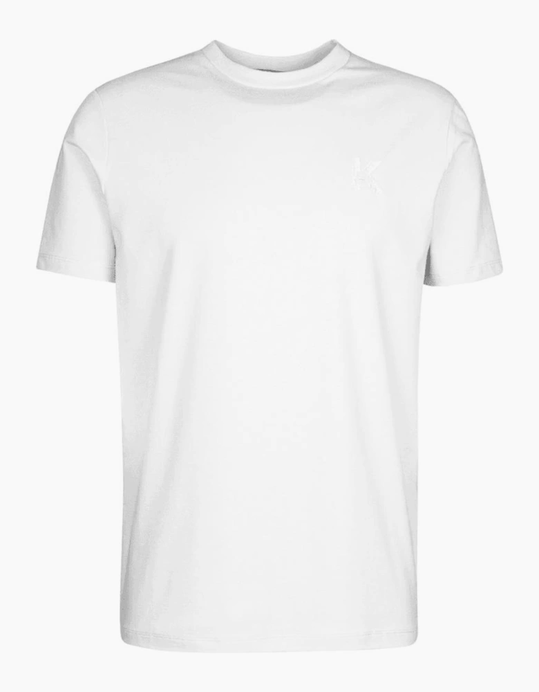 Cotton Embroidered Logo White T-Shirt