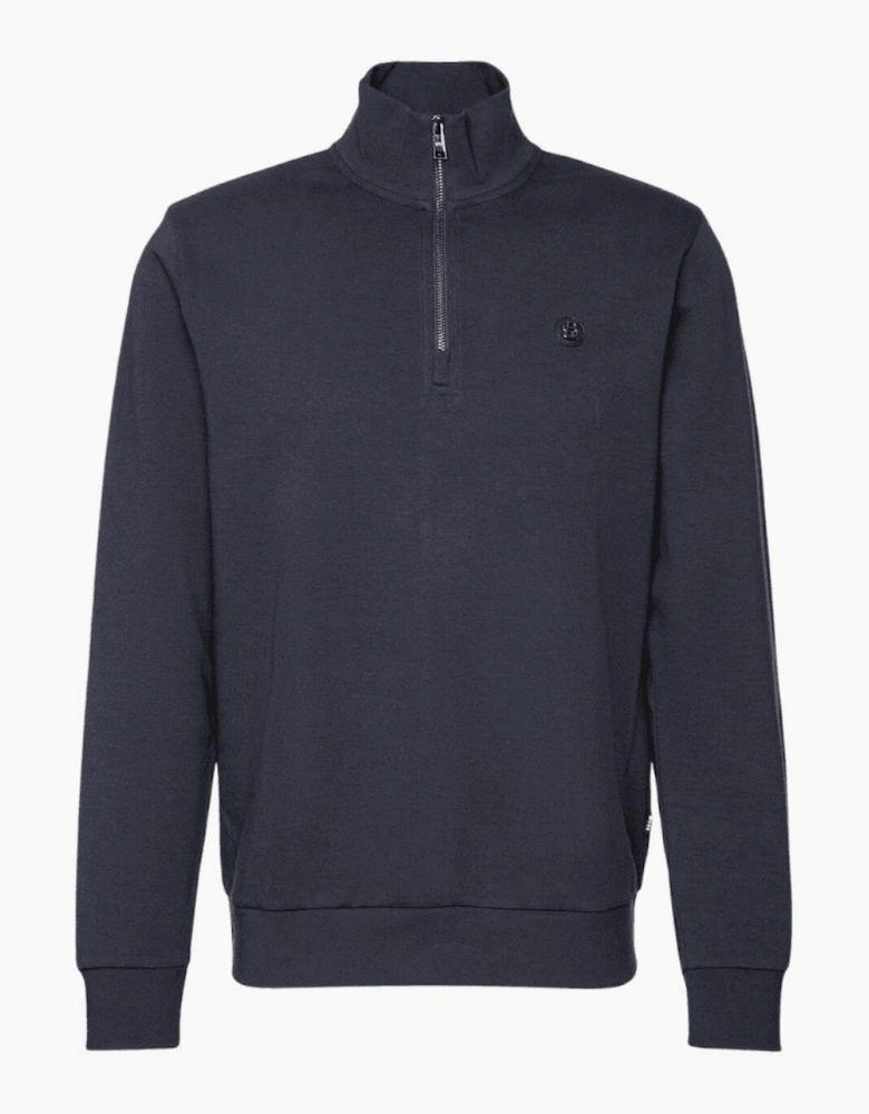 C-Stimmann Quarter Zip Funnel Neck Navy Sweatshirt