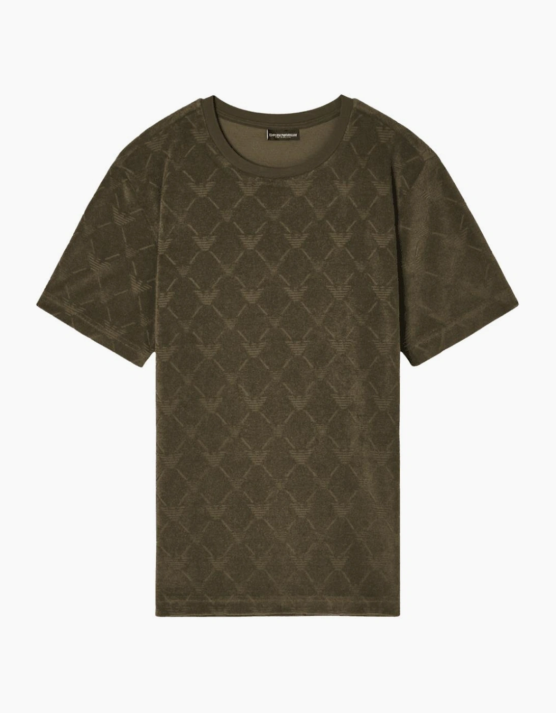 Monogram Logo Olive Green Shorts Set