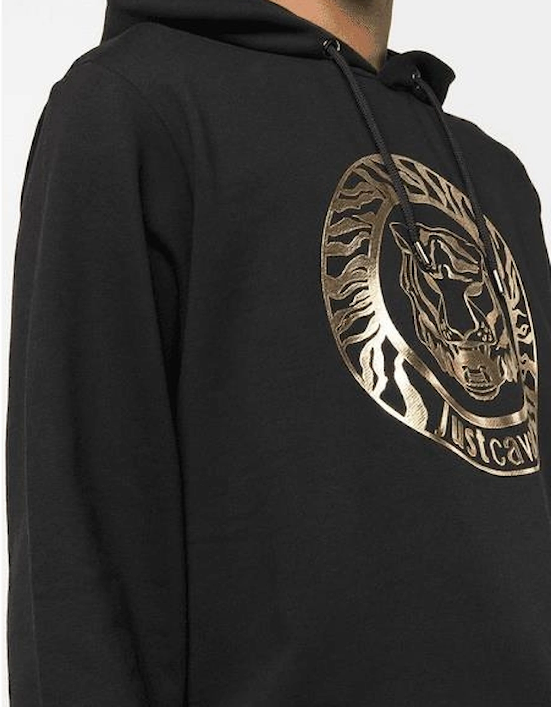Cotton Tiger Logo Black/Gold Pullover Hooded Tracksuit