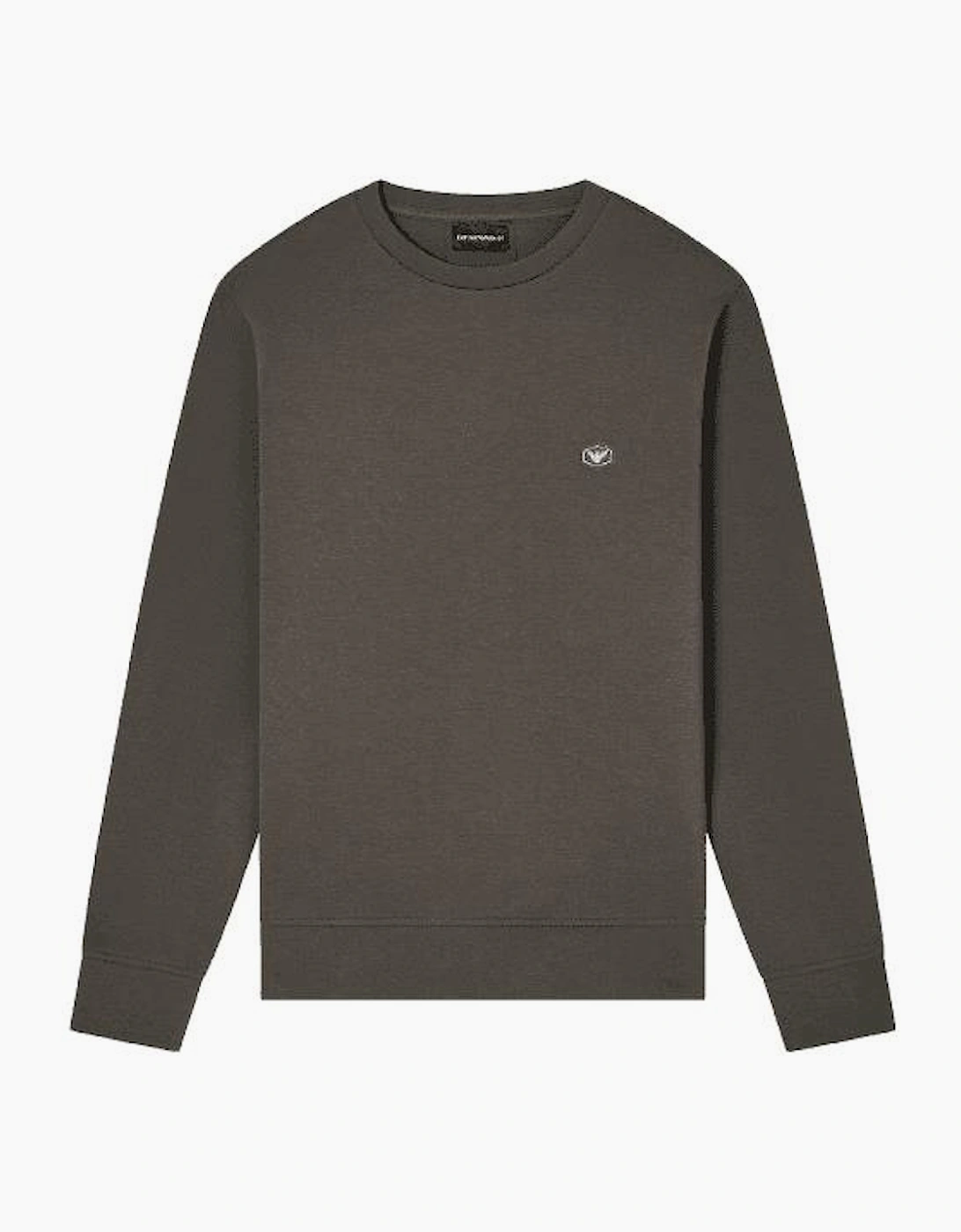 Cotton Chest Logo Regular Fit Dark Grey Sweatshirt