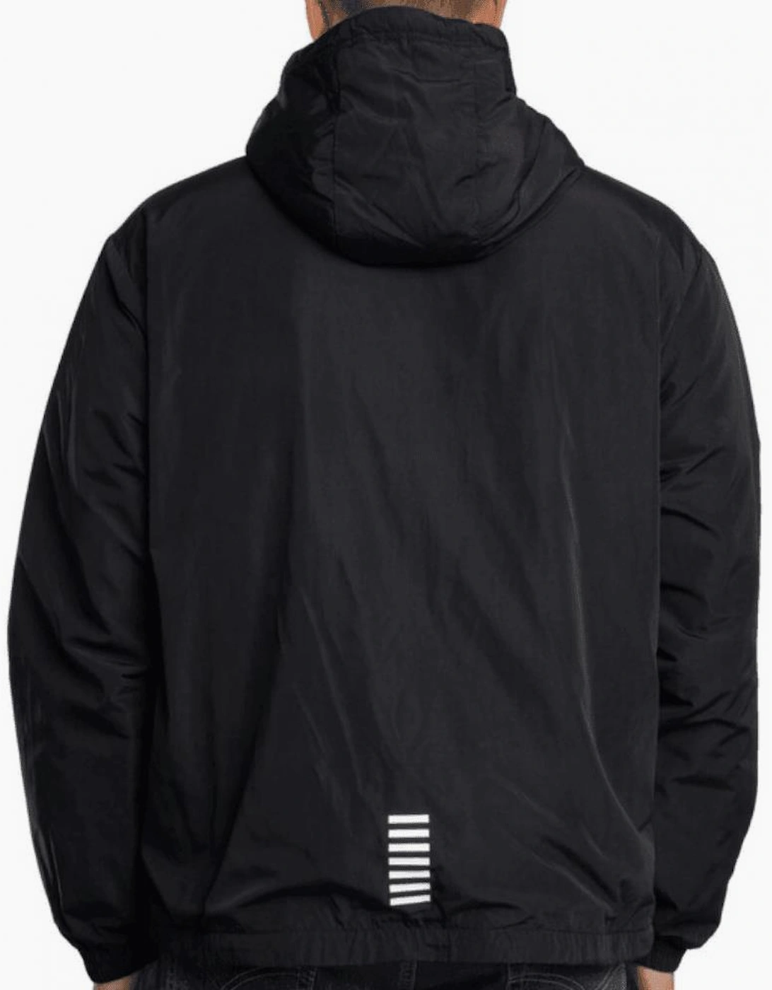 Core ID Lightwieight Hooded Black Jacket
