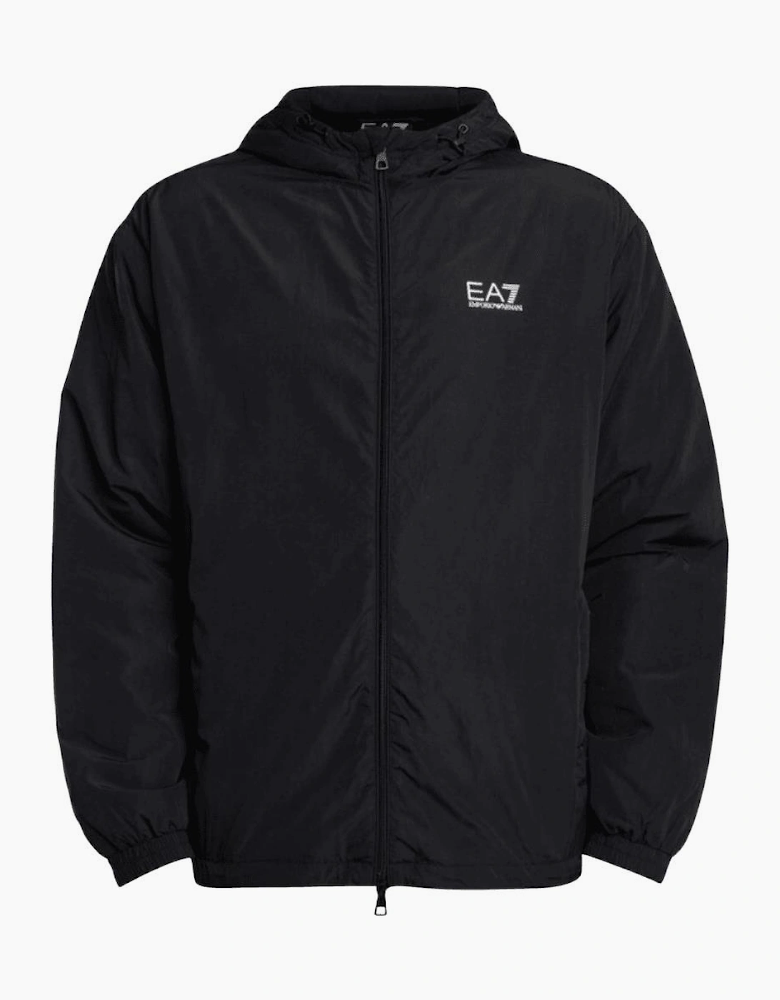 Core ID Lightwieight Hooded Black Jacket