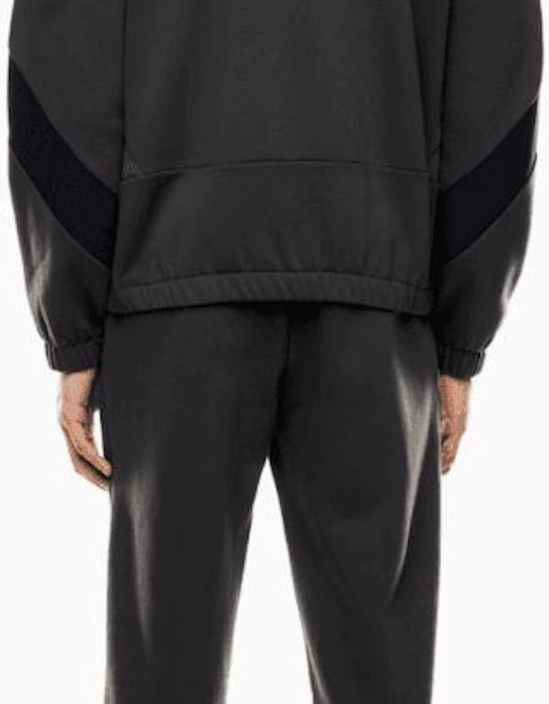 Colour Block Grey/Blue Hooded Tracksuit