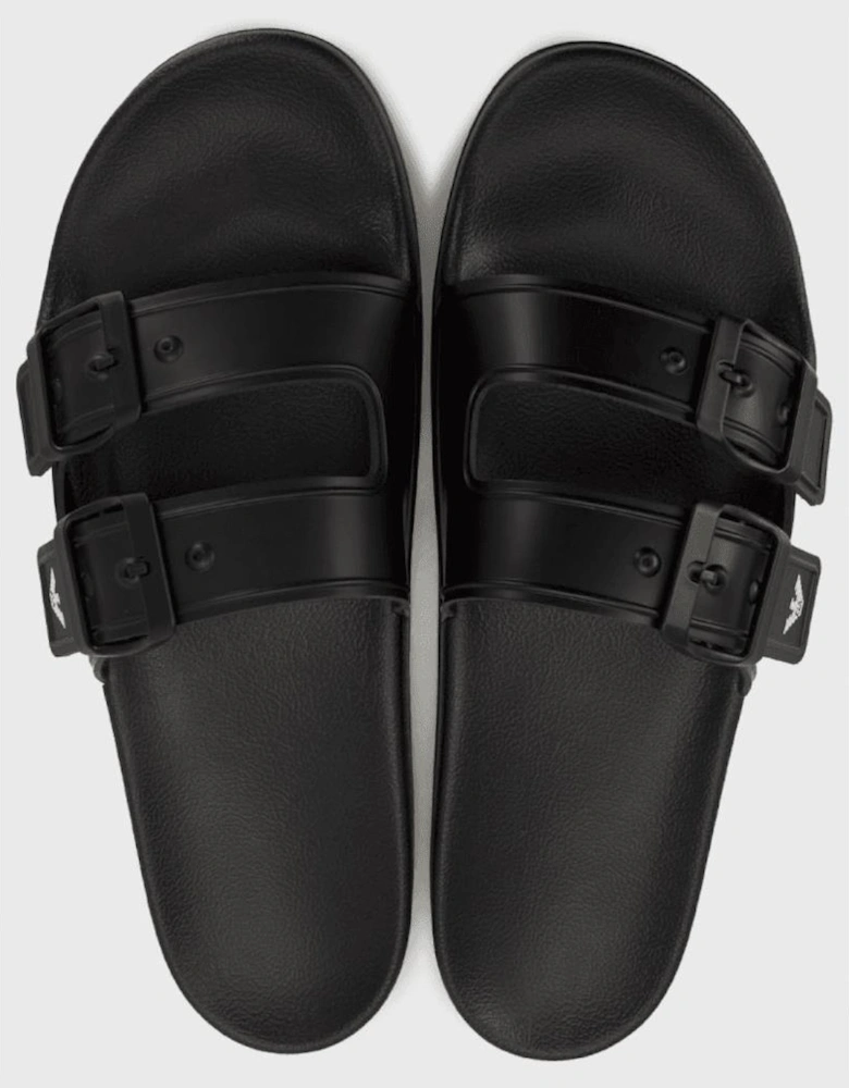 Buckle Effect Black Sliders