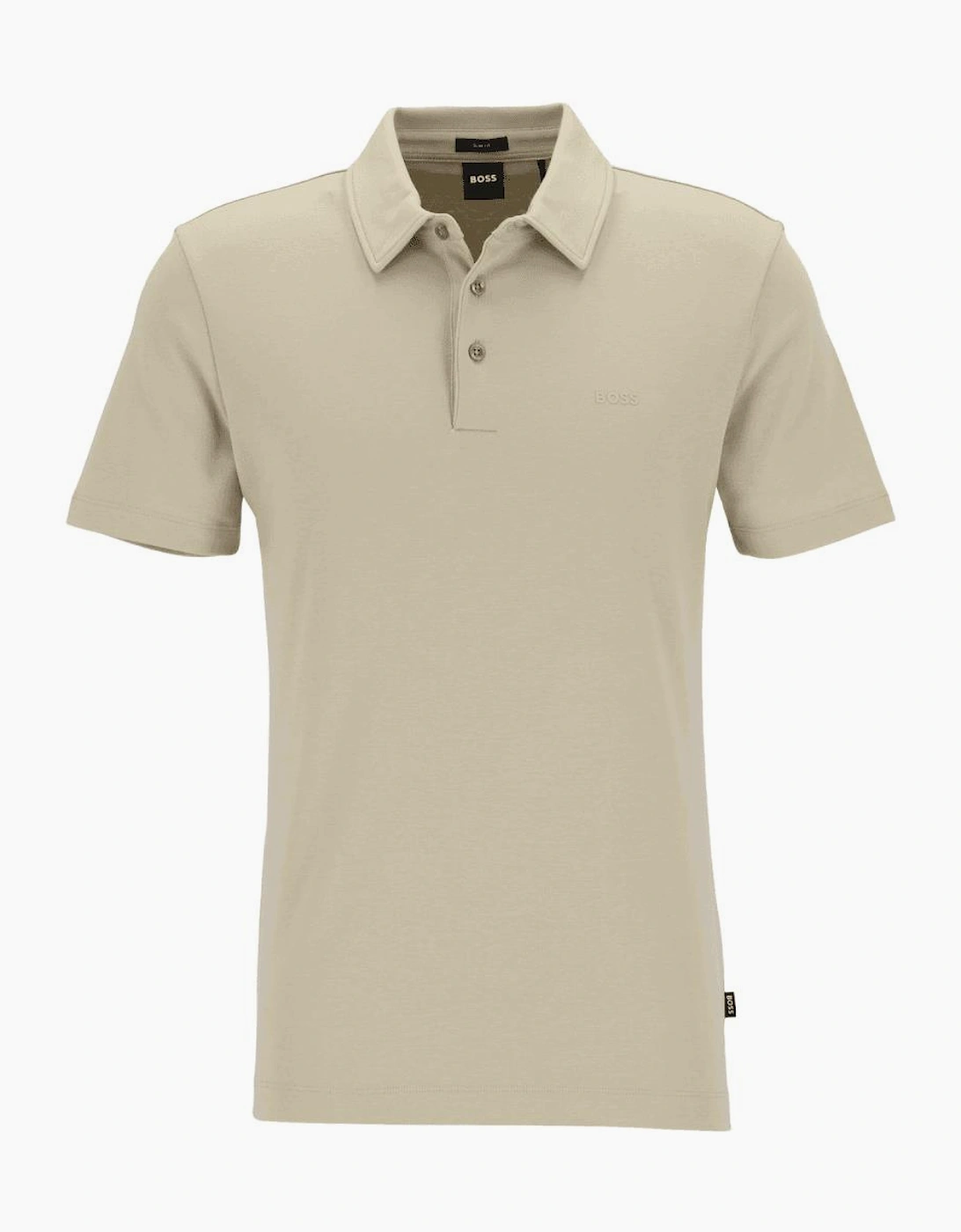 Palosh Cotton Rubberised Logo Beige Polo Shirt