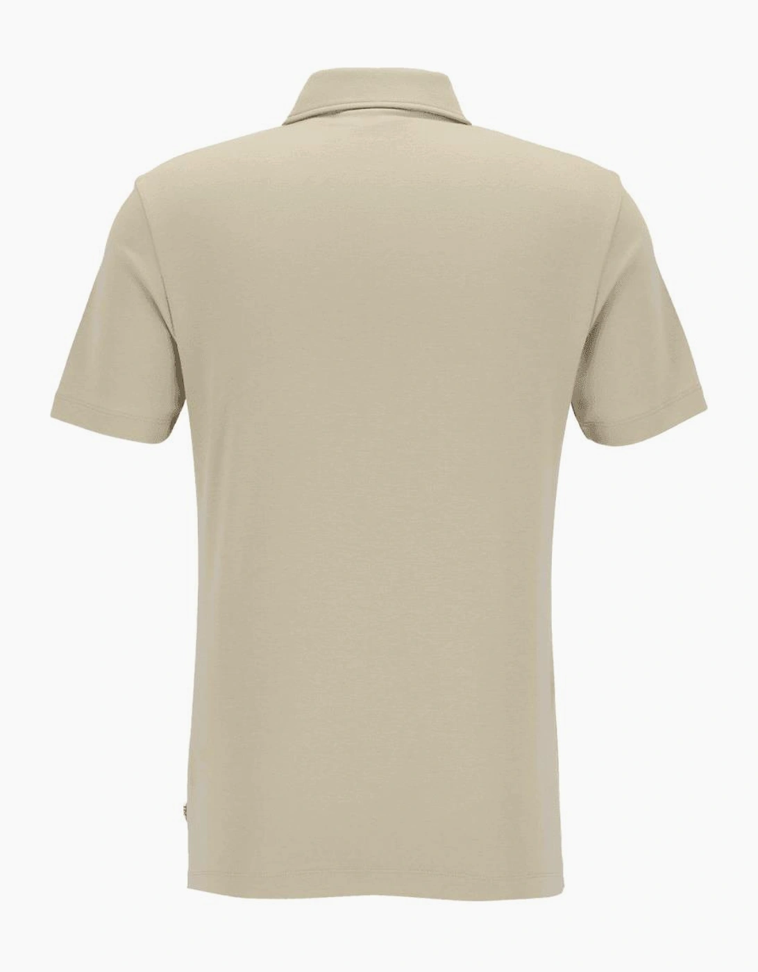 Palosh Cotton Rubberised Logo Beige Polo Shirt