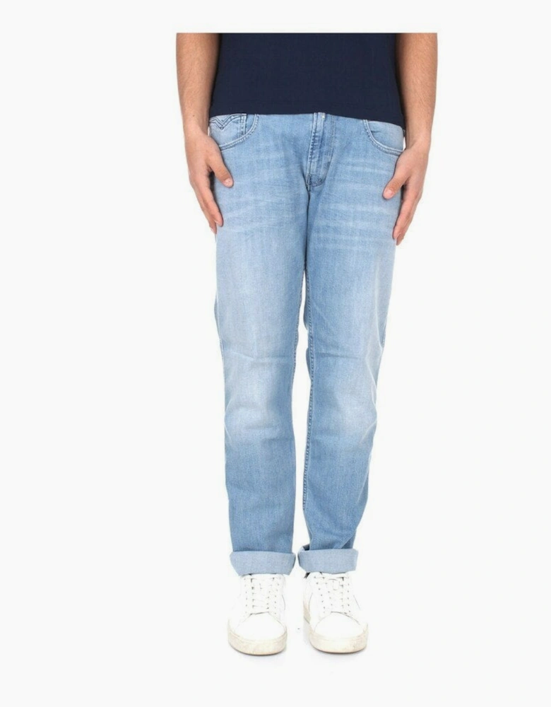 Anbass Stretch Light Wash Slim Fit Jeans