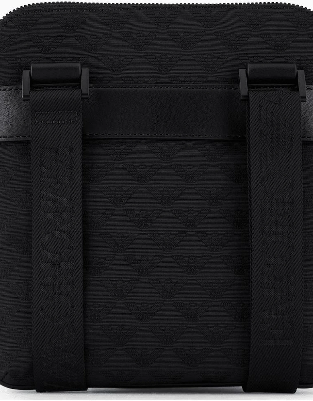 Allover Eagle Logo Black Shoulder Bag