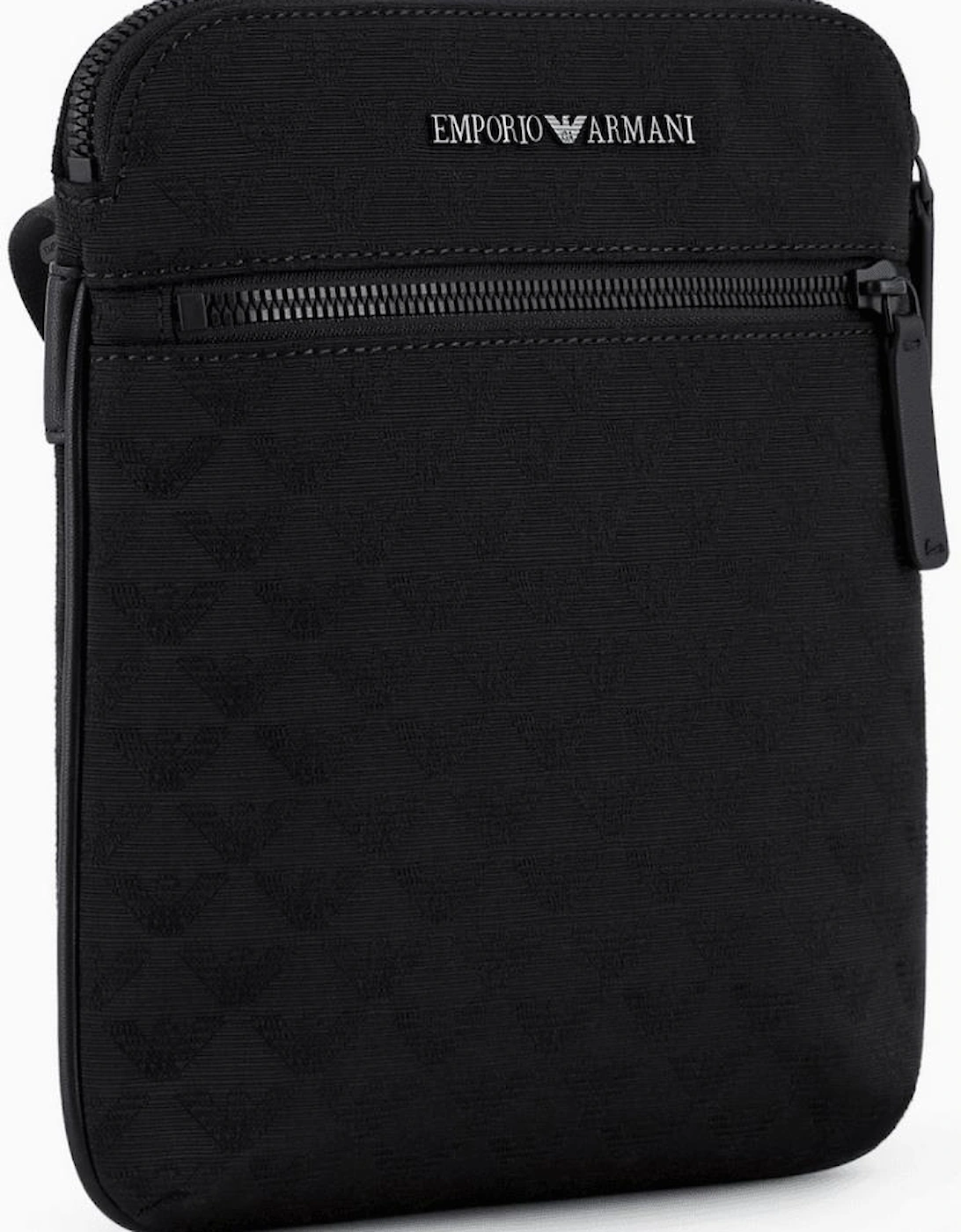 Allover Eagle Logo Black Shoulder Bag
