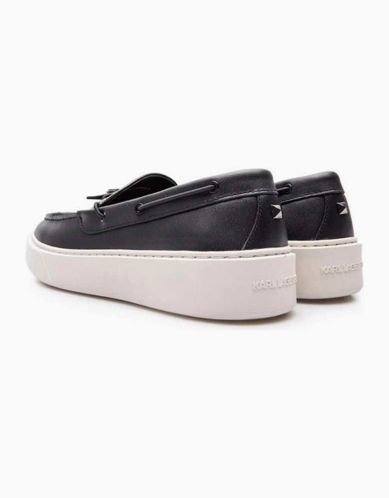 Flint II Deck Black Leather Loafer