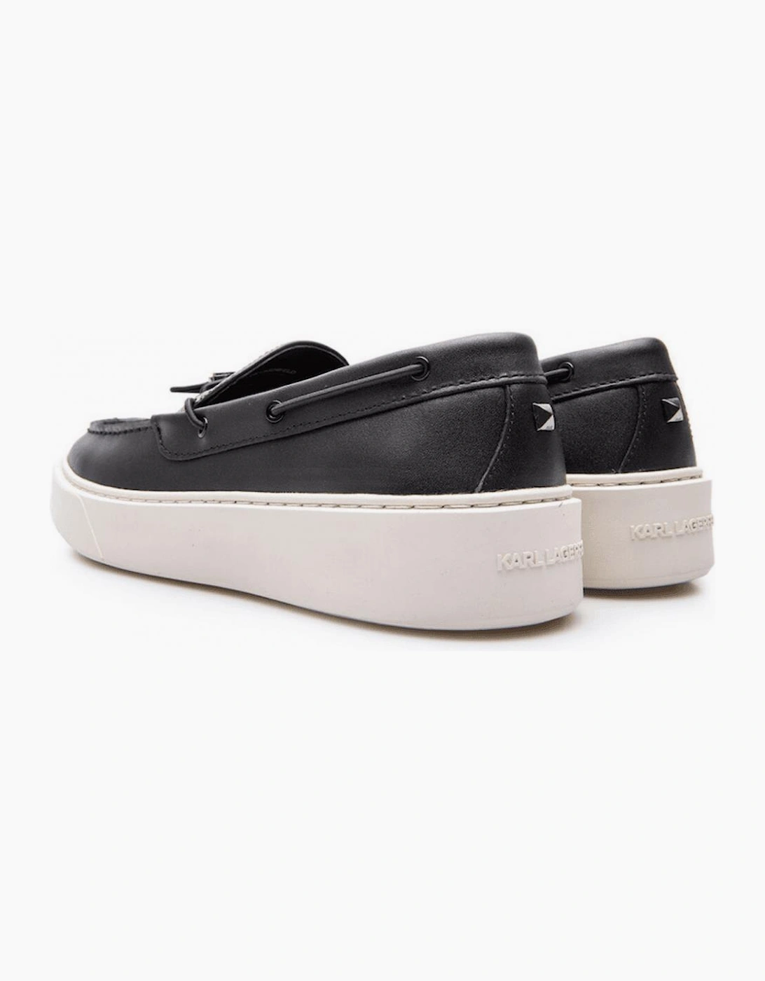 Flint II Deck Black Leather Loafer