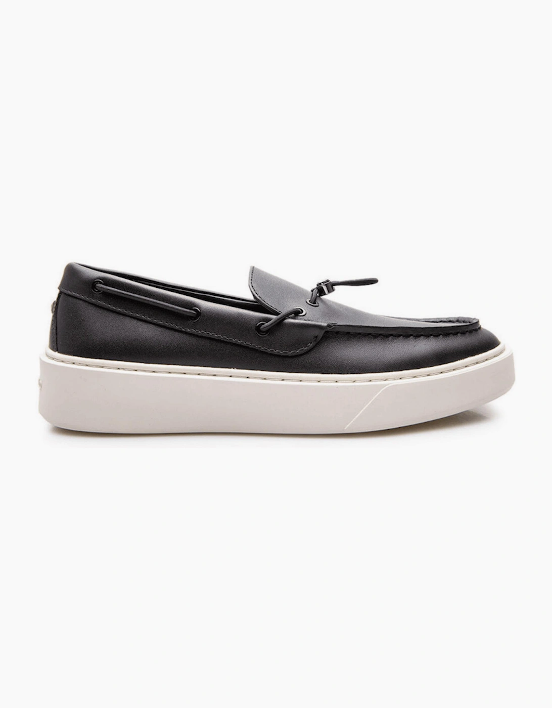 Flint II Deck Black Leather Loafer