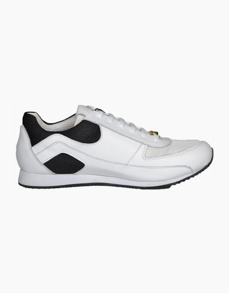 Versus Lion Head Leather Mesh White Trainers