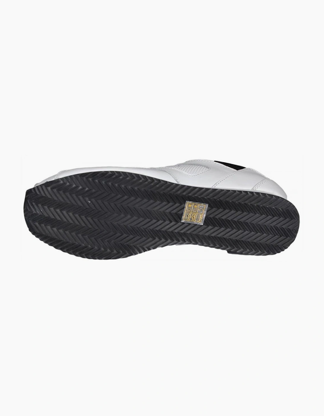 Versus Lion Head Leather Mesh White Trainers