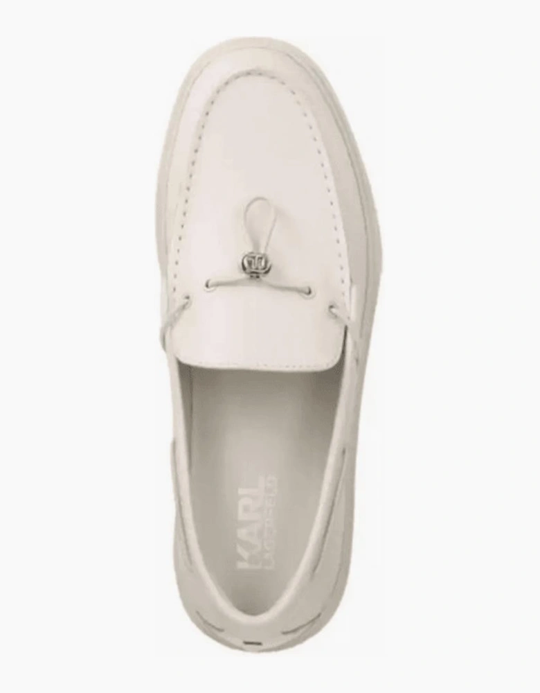 Flint II Deck White Leather Loafer