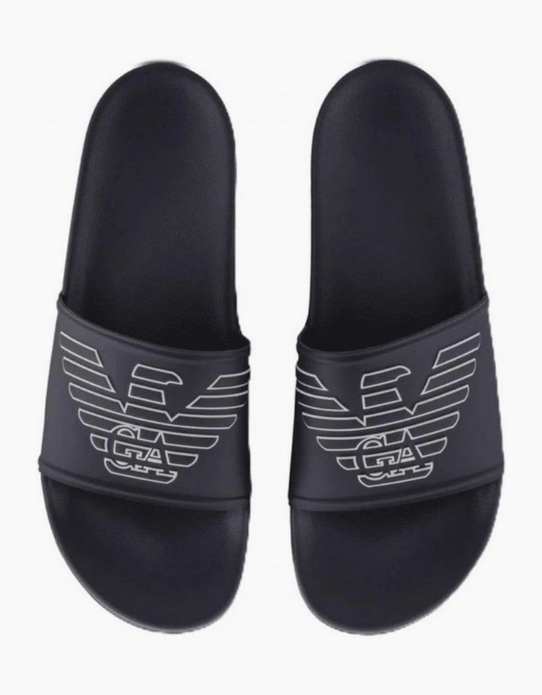 Eagle Logo Navy Rubber Slider