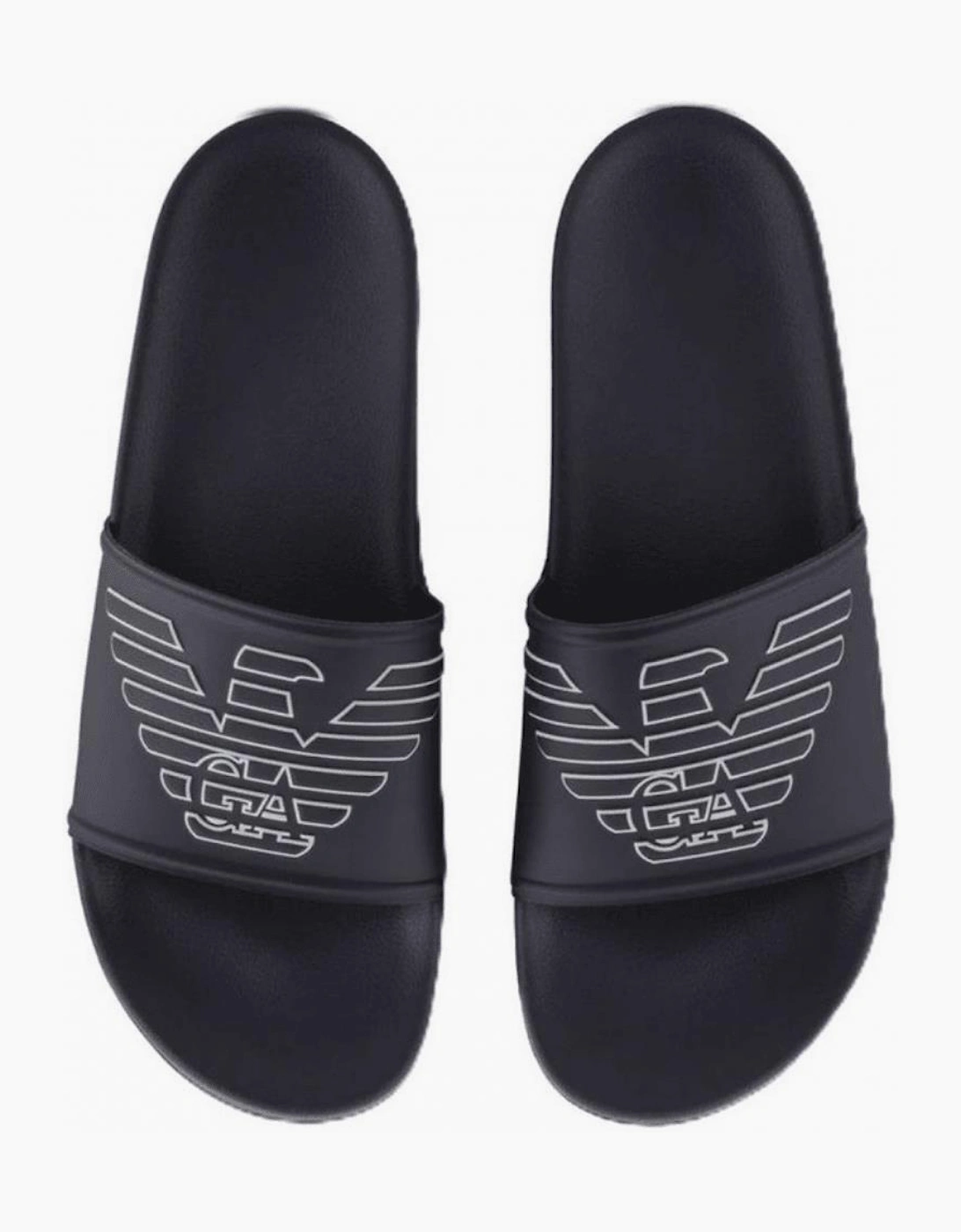 Eagle Logo Navy Rubber Slider