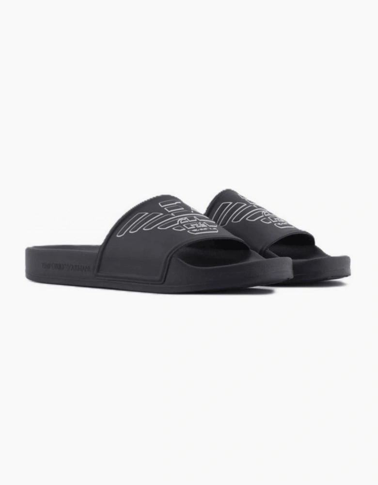 Eagle Logo Navy Rubber Slider