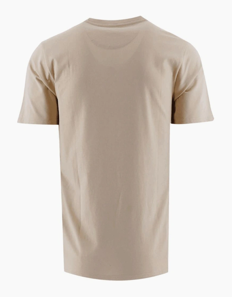 Cotton Emblem Logo Beige T-Shirt