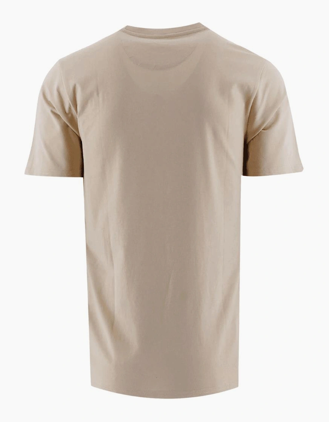 Cotton Emblem Logo Beige T-Shirt