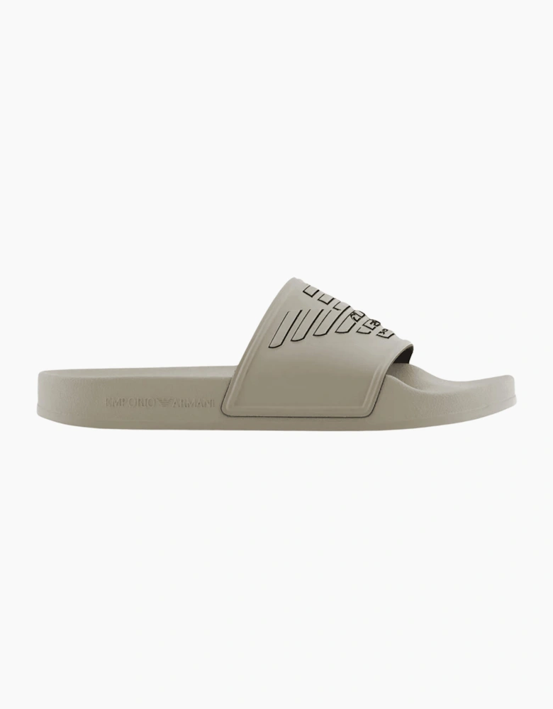 Eagle Logo Beige Rubber Slider