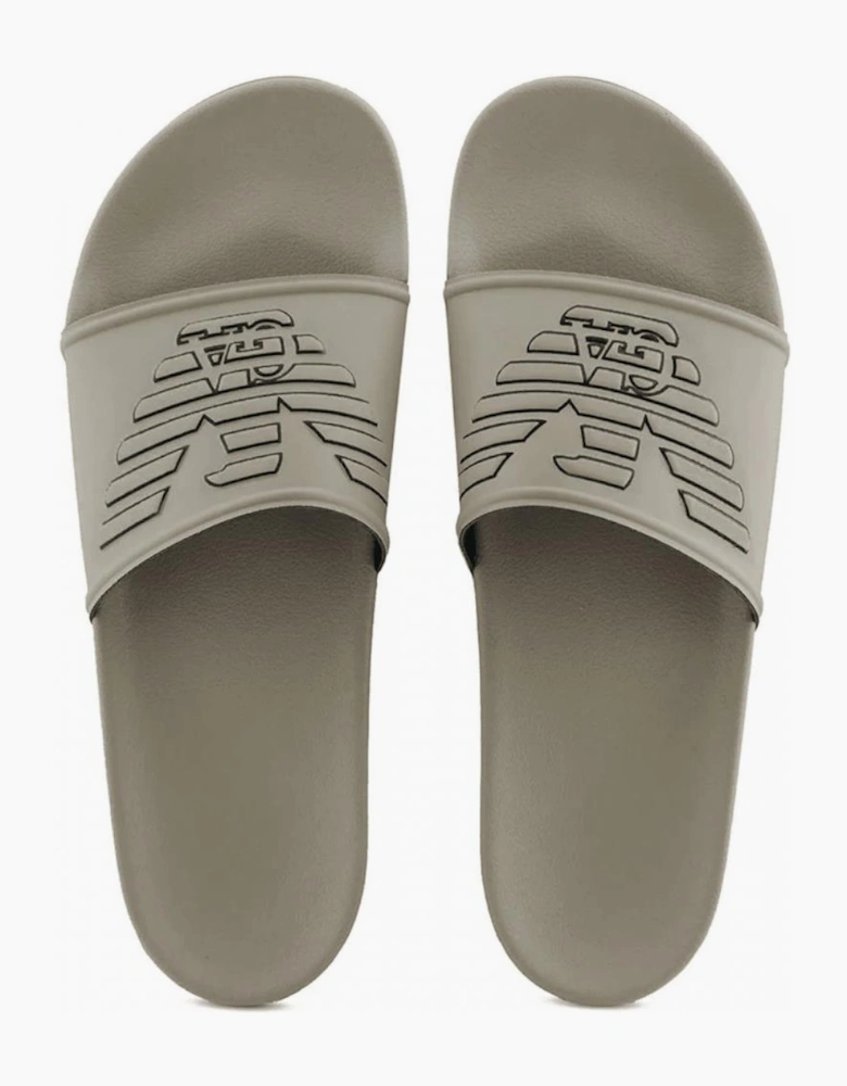 Eagle Logo Beige Rubber Slider