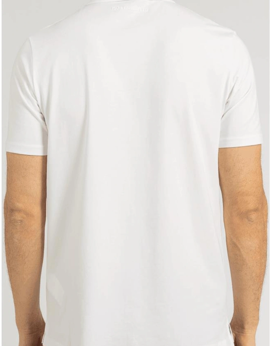 Cotton Placket Logo White Polo Shirt