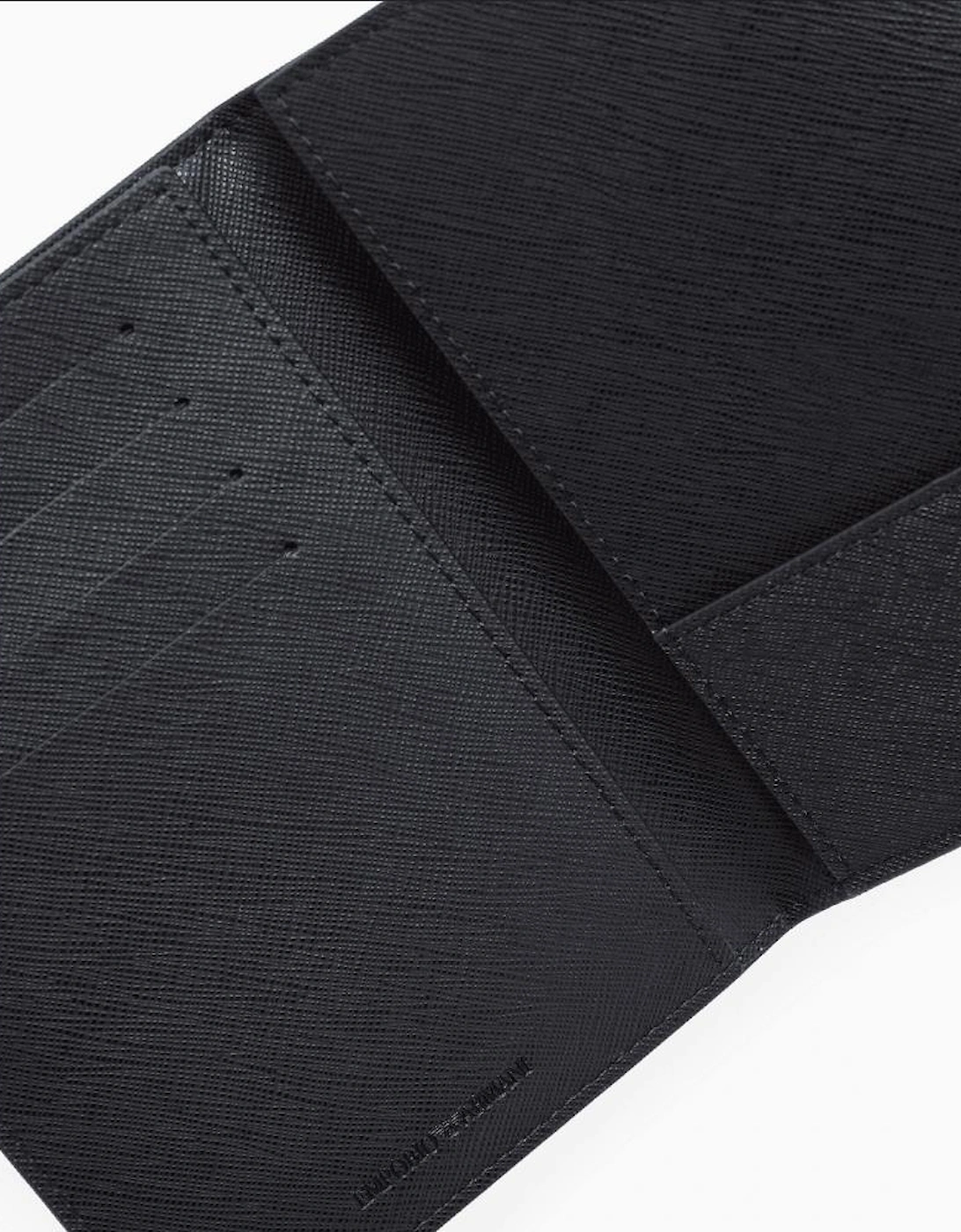 ASV Eagle Logo Black Leather Passport Holder
