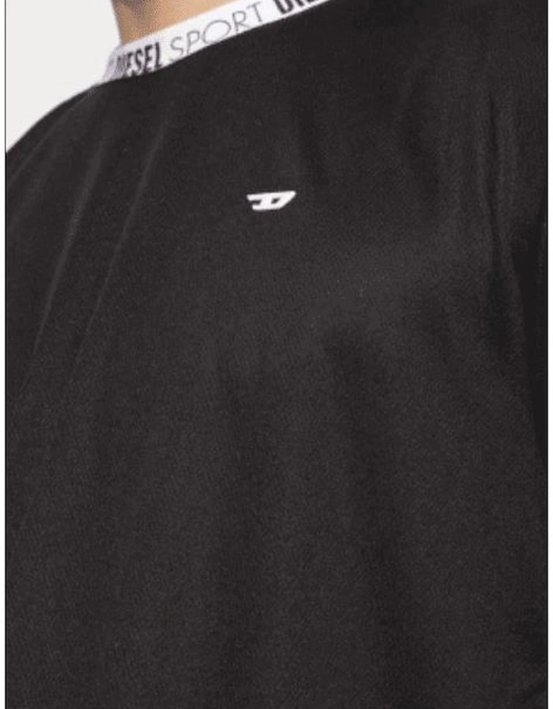 Amtee Sports Breathable Black Cotton T-Shirt
