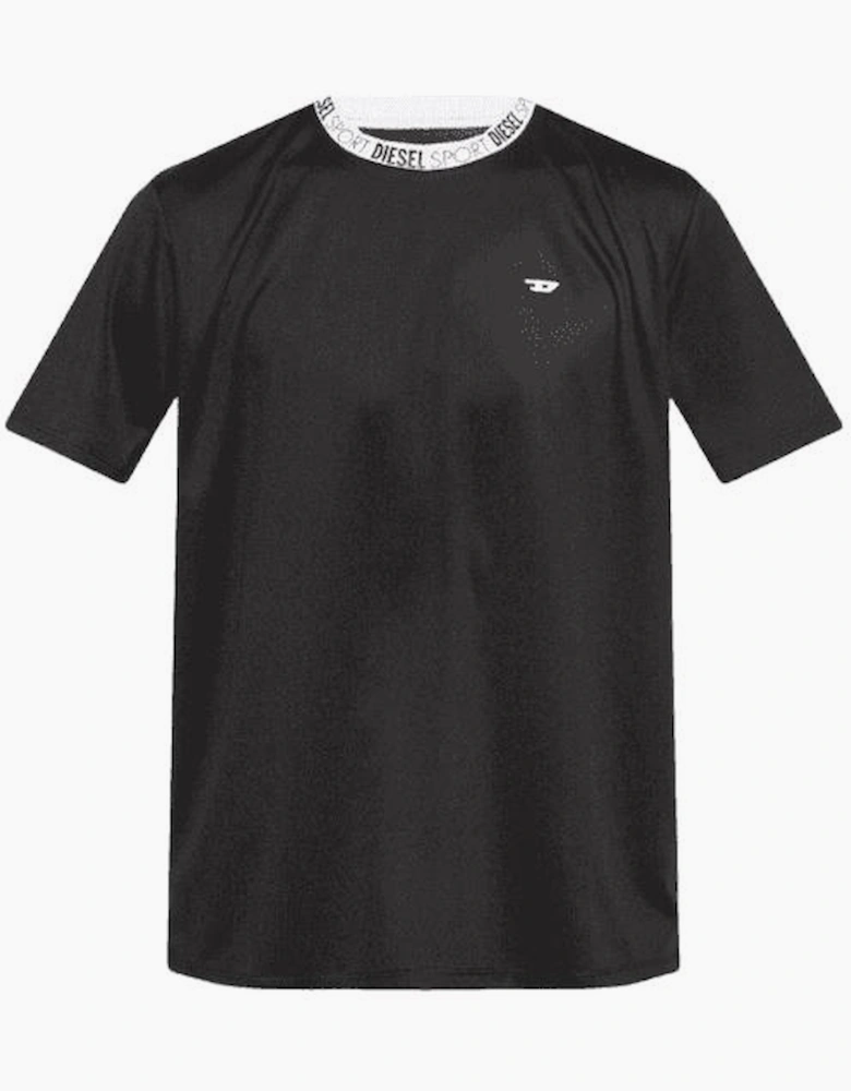 Amtee Sports Breathable Black Cotton T-Shirt