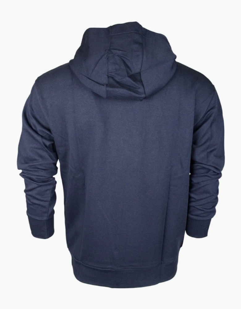 Cotton Overhead Embroidered Logo Navy Hoodie