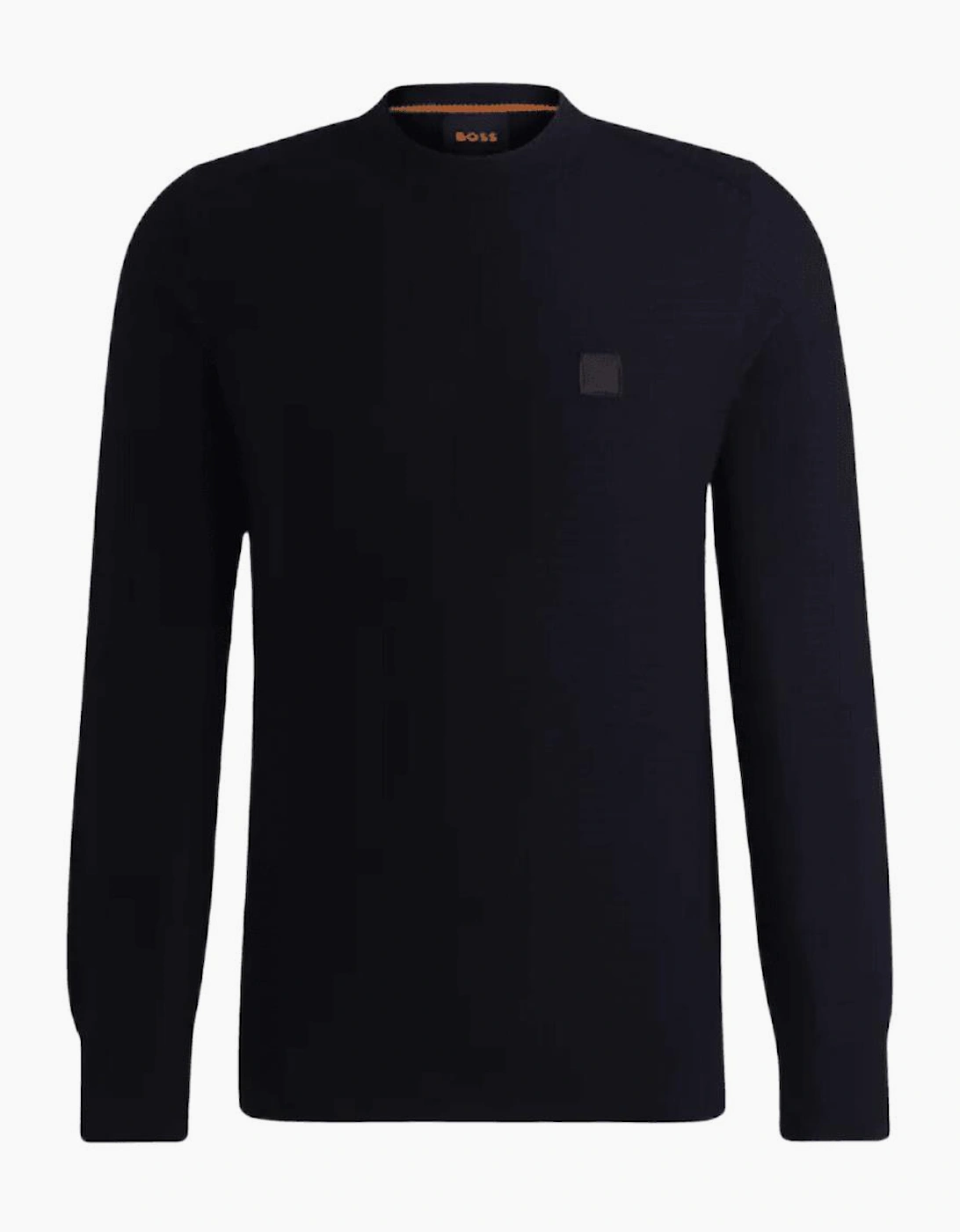Boss Hugo Boss Men's Anion Regular Fit Navy Knitted Sweatshirt