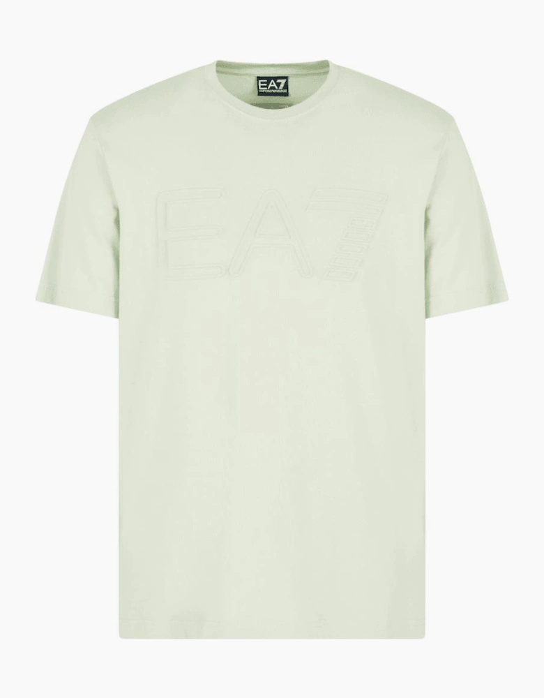 Large Embossed Logo Pastel Green T-Shirt