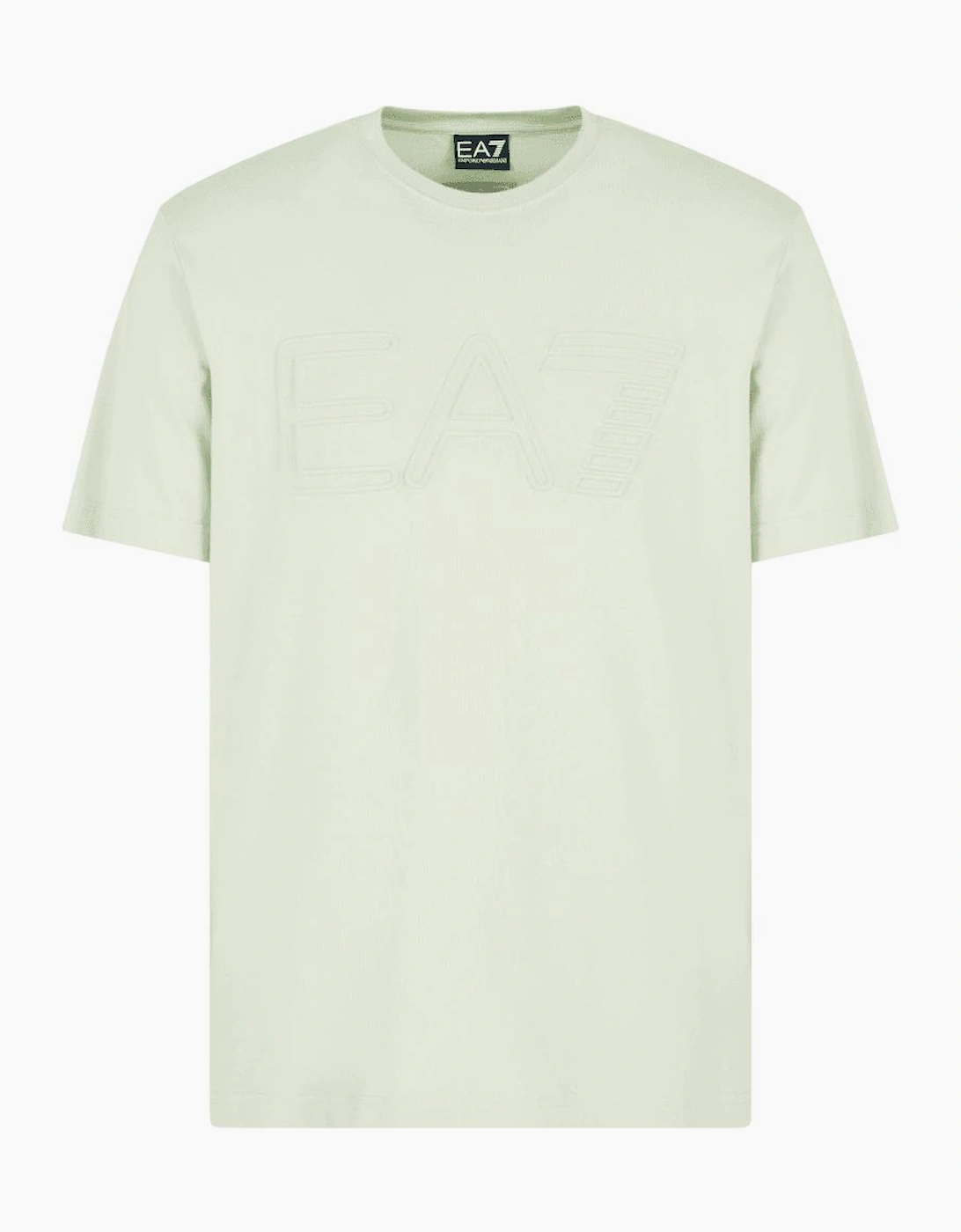 Large Embossed Logo Pastel Green T-Shirt
