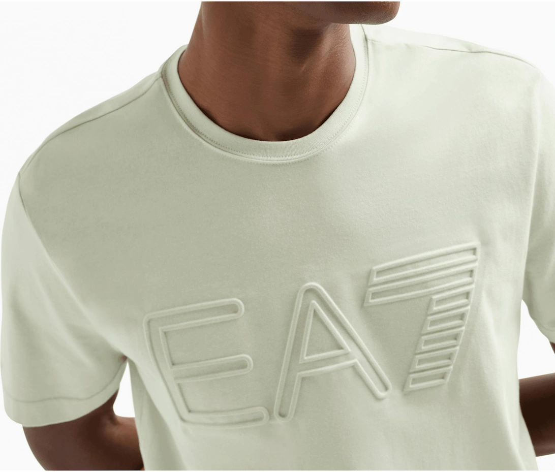 Large Embossed Logo Pastel Green T-Shirt
